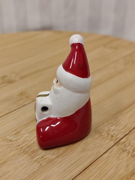 Zberateľ retro keramická figúrka santa na darčeku, 