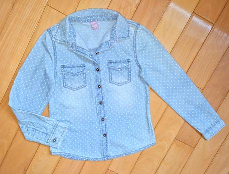 Riflová košeľa - bodkovaná, dopodopo,122