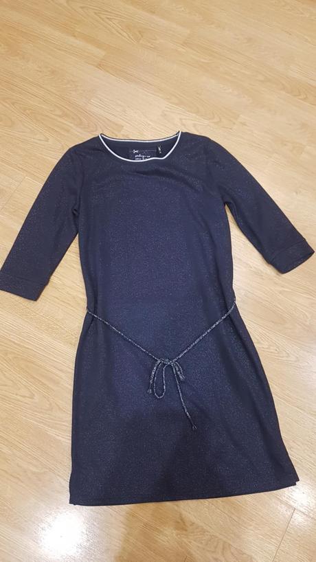 Modré teplákovinové šaty v. m, only,m