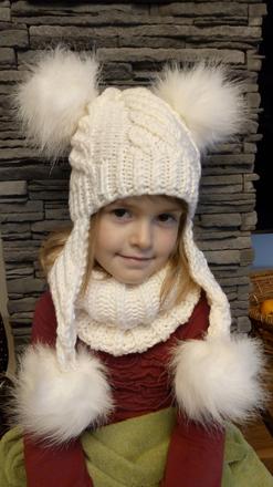 Zimná čiapočka so 4 brmbolcami, 62 - 158