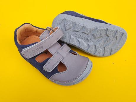Detské kožené barefoot sandálky ddstep 116, d.d.step,22 - 27