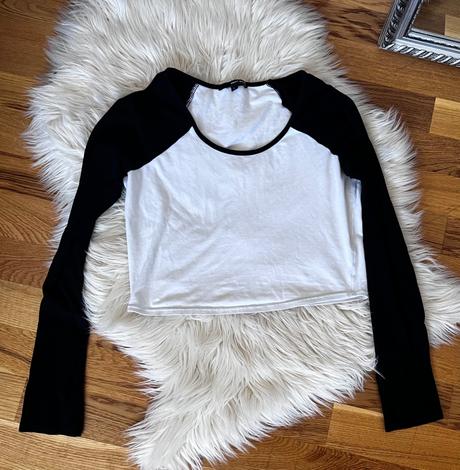 Tričko crop top s dlhým rukavom vel l, tally weijl,l
