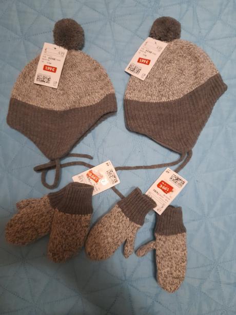 Čiapky a rukavice pre dvojičky, 68