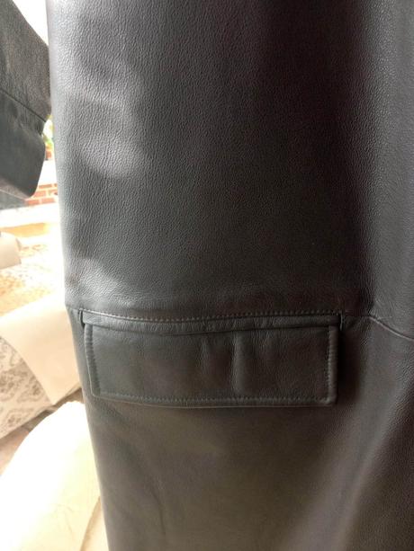 Pánsky kožený kabát-nový, nenosený, 52