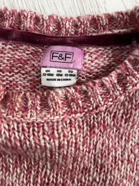 Ružový sveter, f&f,86