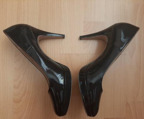 Čierne lakované lodičky, graceland,39