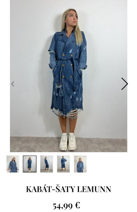 Dámsky riflovy kabát / saty, m