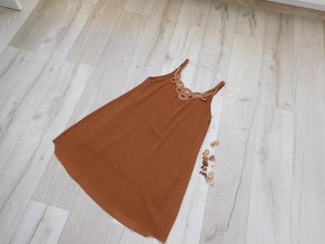 Šaty hnedé padavý materiál m/l, m