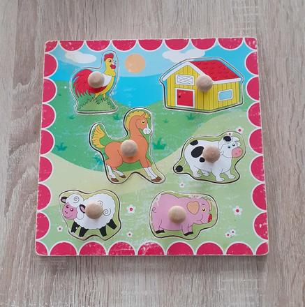 Vkladačka drevená - farma, 