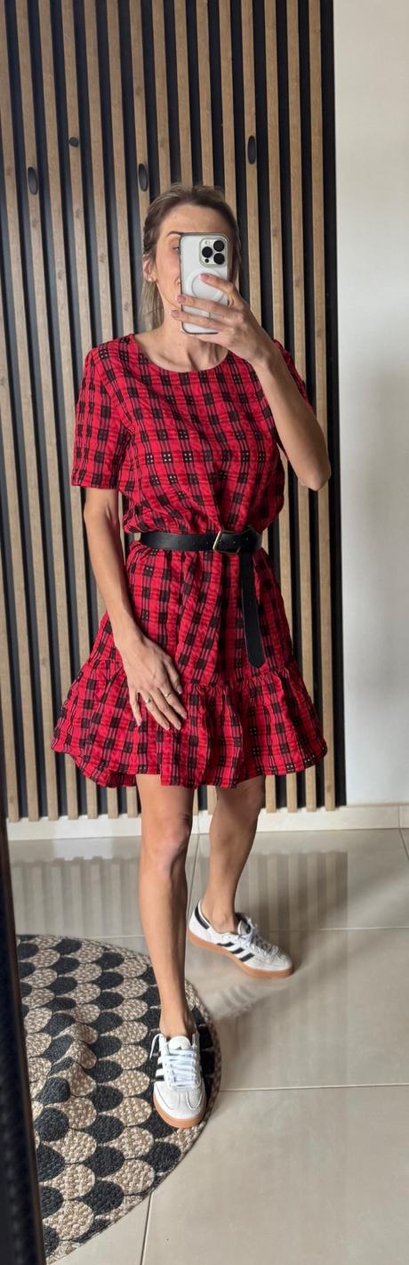 Čierno - červené šaty, xs