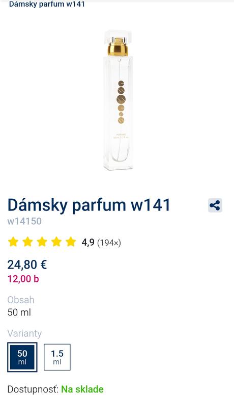 Parfém essens w141 50 ml, 