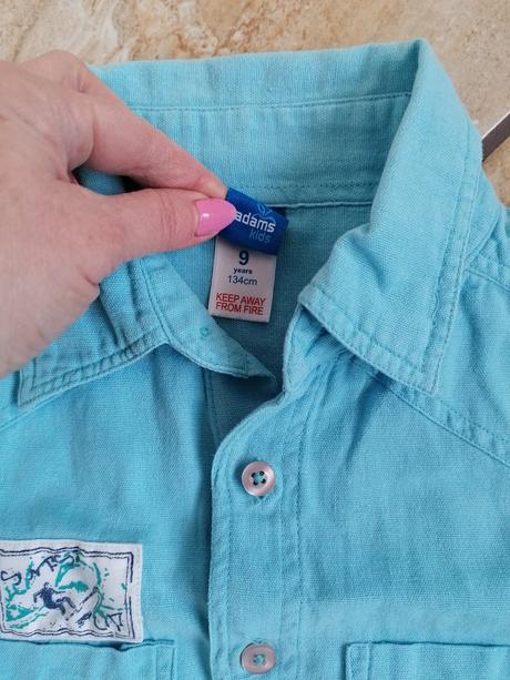 Chlapč. košeľa, modrá, 134