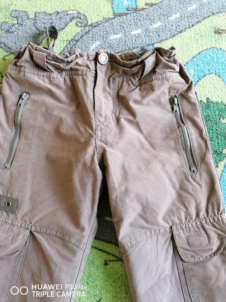 Kapsáčové zateplené nohavice s nastaviteľným pásom, 116