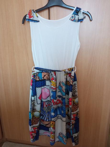 Komixove letné šaty, s