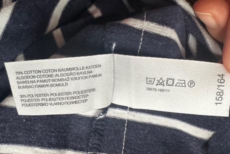 Tričko 158/164 prúžkované na gombíčky, c&a,158