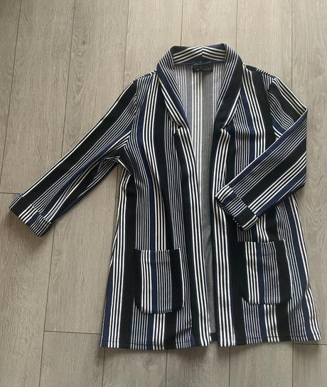 Elegantný prúžkovaný blejzer, amisu,l