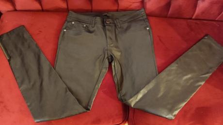 Koženkové nohavice, amisu,36