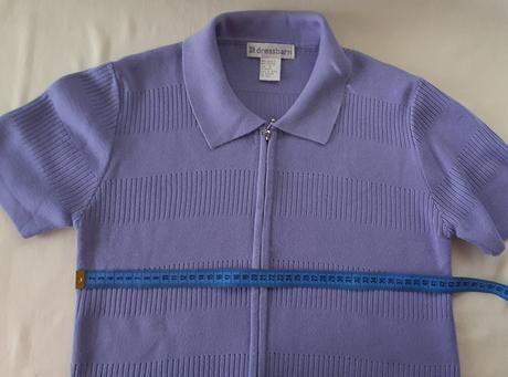 Fialový top na zips, s-m, s
