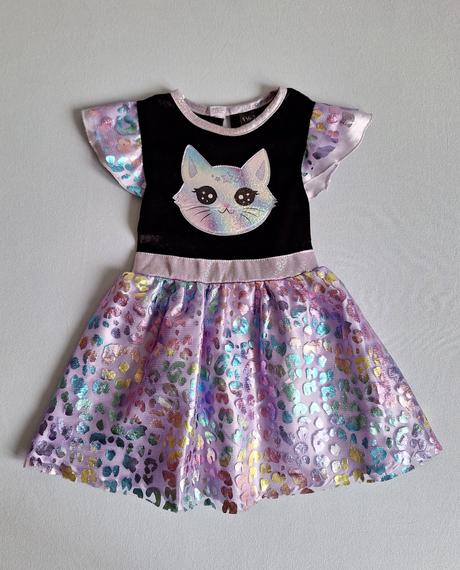 Dúhová mačička karnevalový kostým veľ. 86-92,