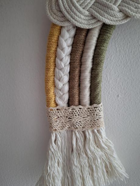 Makramé dúha na stenu do detskej izbičky,