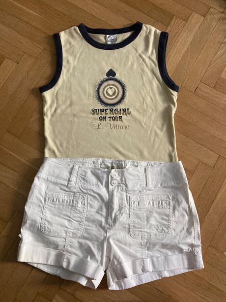 Letné biele šortky - kraťasy / ženské - dievčenské, c&a,s