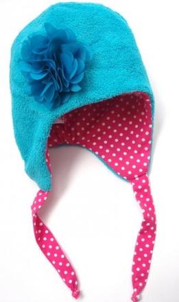 Pinkie detská čiapka winter flower-turquoise, pinkie,68 - 98
