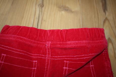 Červené menčestrové nohavice, m&co,74