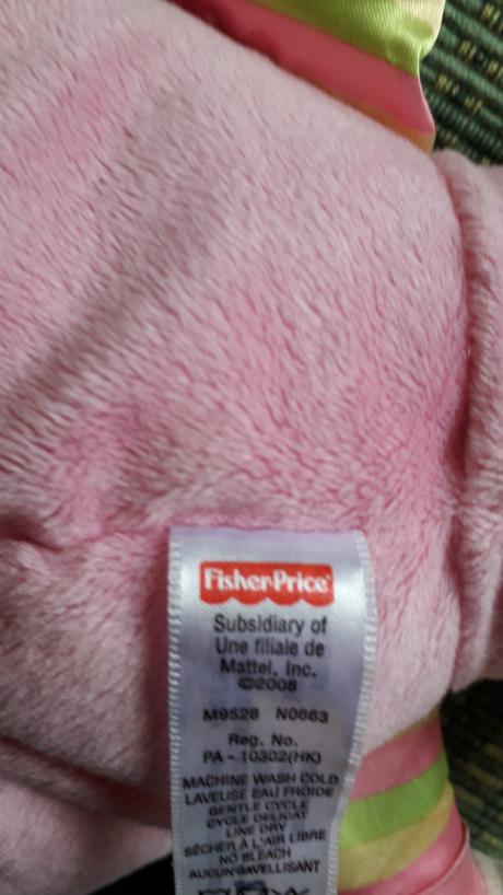 Bábika s hrkálkou, zn. fisher price - v - 28 cm,