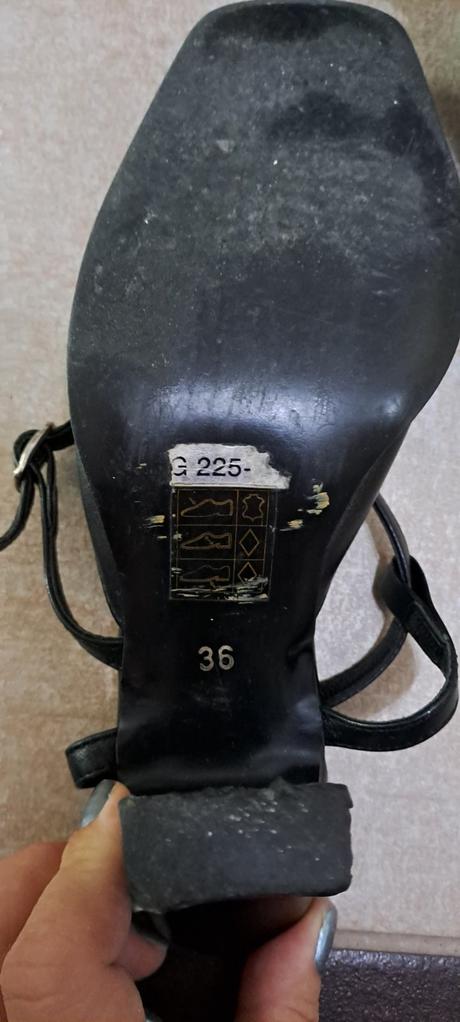 Čierne kožené lodičky, veľ. 36, 36