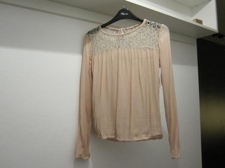 Bluzka s cipkou, staroruzova farba, reserved,36