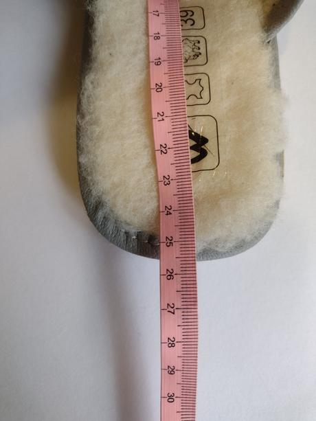 Zateplené papuče ovčou vlnou, 39