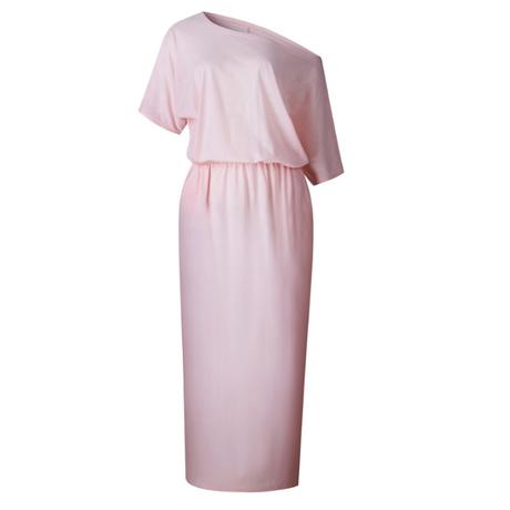 Dámske ružové dlhé šaty, l / m / s