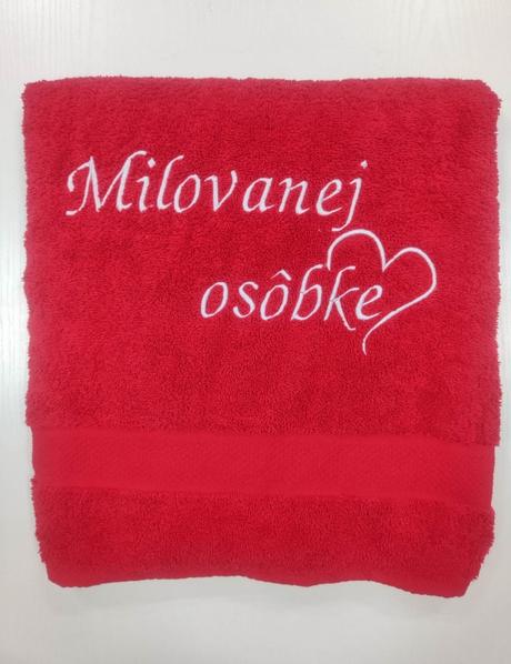 Osuška s textom milovanej osôbke, 