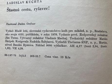 Šťastnú cestu, ryšavec-prvé vyd.1976,