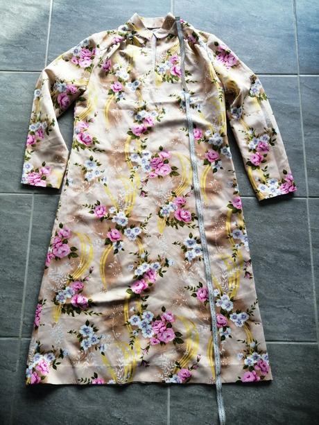 Kvetované šaty, kaftan strih, vm-l, l