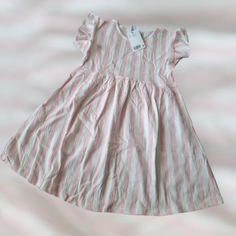 Bavlnené šaty s volánovými rukávmi, h&m,122 / 128