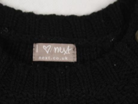 Predĺžené čierno-biele šaty next veľ. 7-8 r, next,128