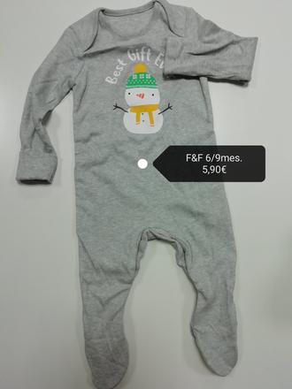 Šedé dupačky so snehuliakom, f&f,74