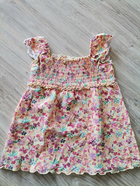 Dievčenské kvetinové dlhšie tričko, baby club,86