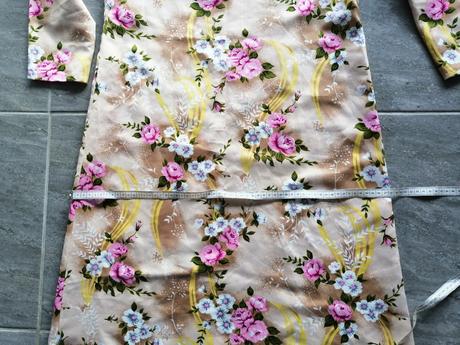Kvetované šaty, kaftan strih, vm-l, l