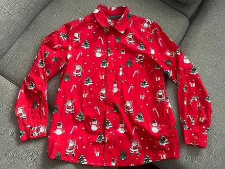 Vianočná košeľa 152/158 top stav, 158