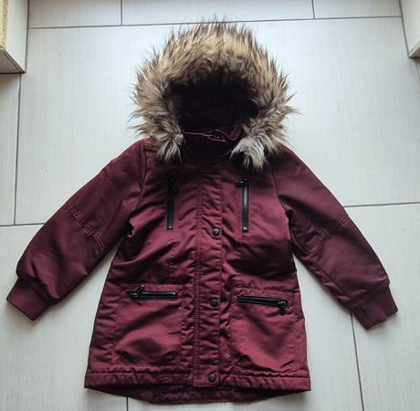 Bordová bunda, h&m,122