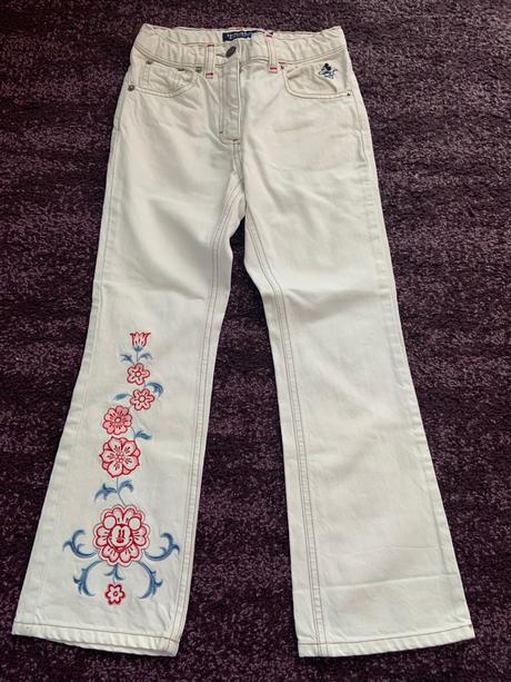 Netradičné vyšívané rifle mickey mouse, disney,128