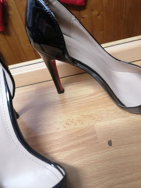 Čierne lakované lodičky, 37