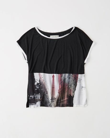Graffiti tricko abercrombie&fitch vel. s/m, abercrombie&fitch,m / s