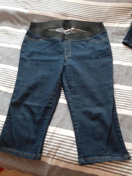 2 x jeans 3/4 nohavice, bonprix,48