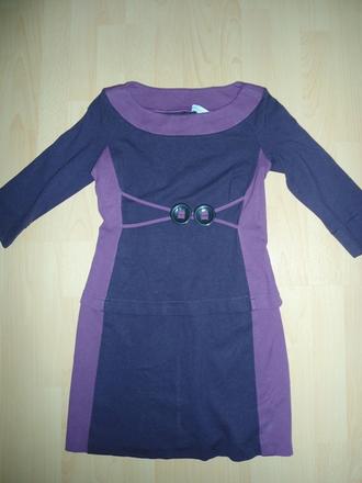 Fialove damske hrubsie saty, 38