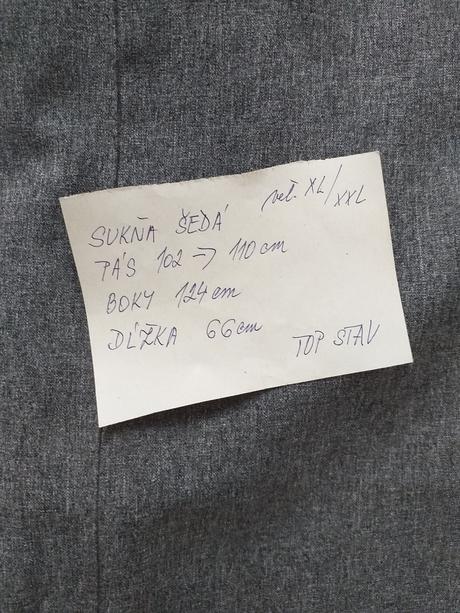 Sukňa šedá, xxl