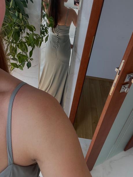 Asos šaty sage green- upravené, s