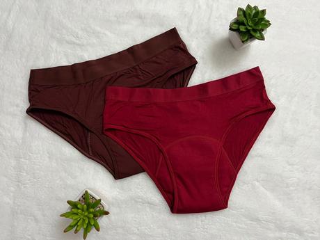 Menštruačné nohavičky lunamia - červený 2-balík, s